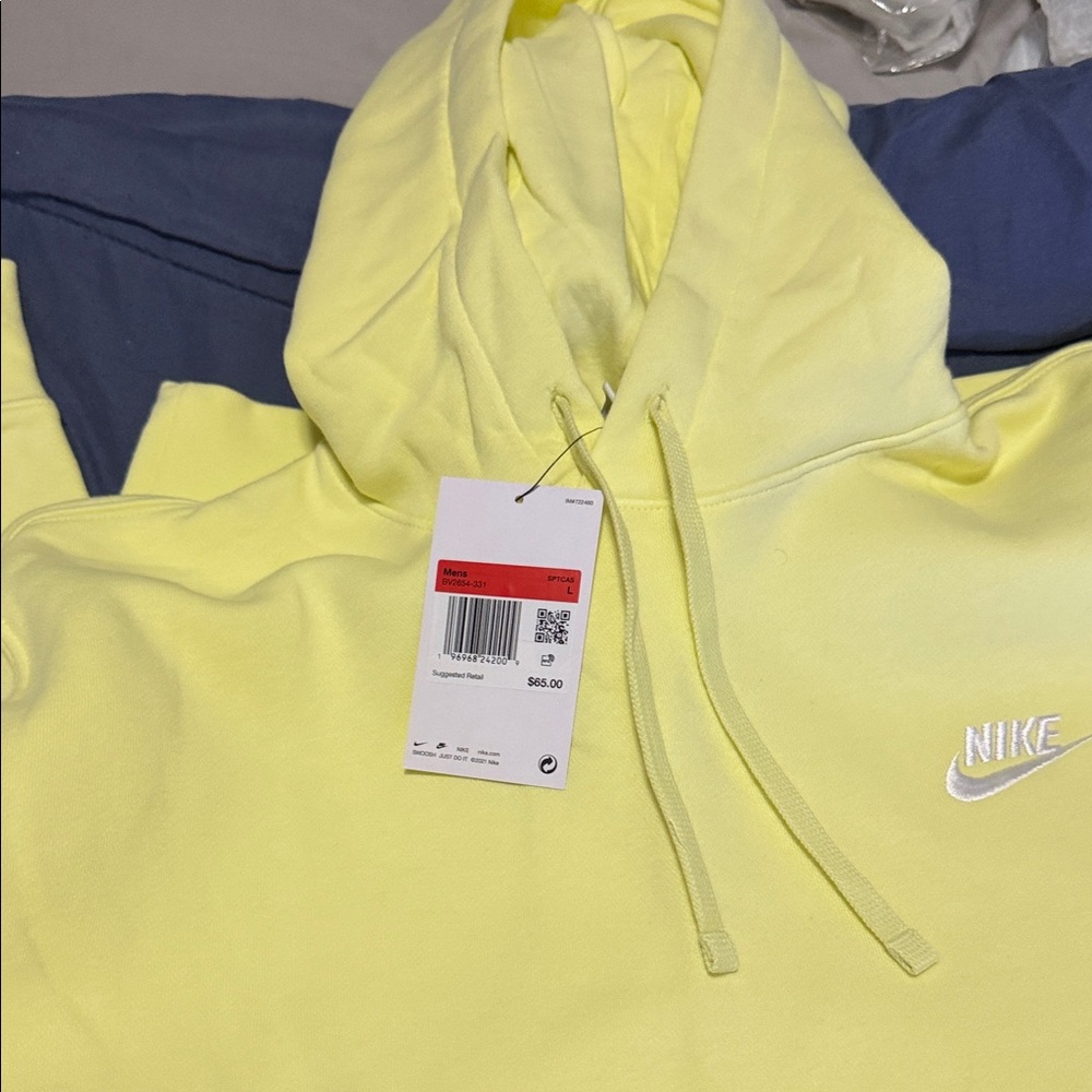 Nike Yellow Pullover Hoodie